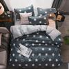 57 3/4pcs Pinkheart Bedding Set Super King Size Bed Linens Reactive Printing Duvet Cover Set Brief Style Home Bed Set Flat Sheet