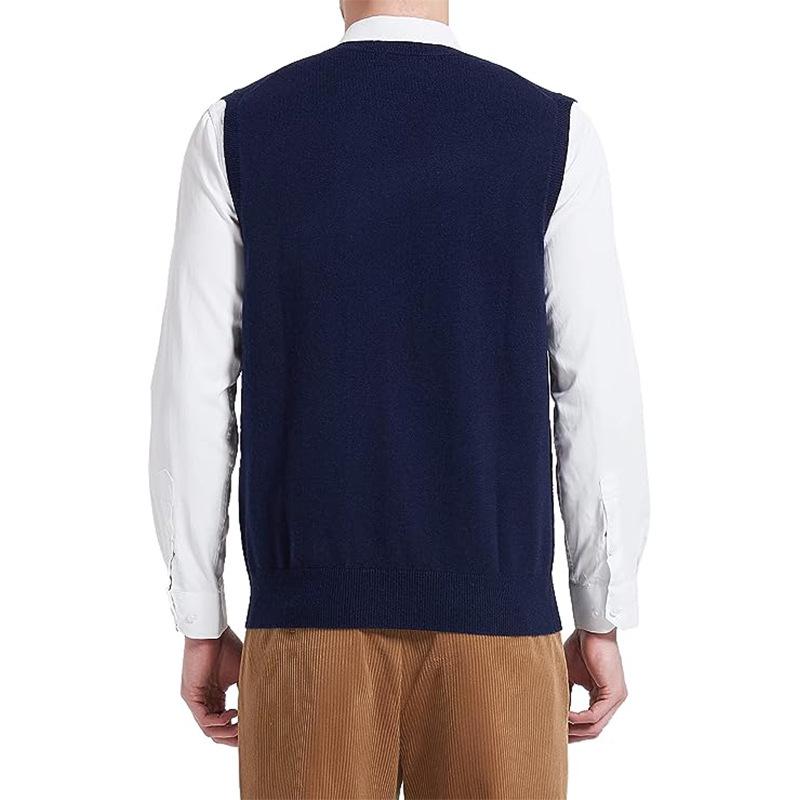 Men's Versatile Wool Blend Knit Vest - All-Season Bestseller