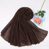 New Pleated Polka Dot Hijab Scarf Women Shimmer Ripple Shawls Muslim Glitter Shawl Wraps Stretchy Headband Scarves Soft Pashmina