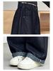 2025 Autumn Girls' Korean-Style Loose Wide-Leg Jeans for Middle & Big Kids