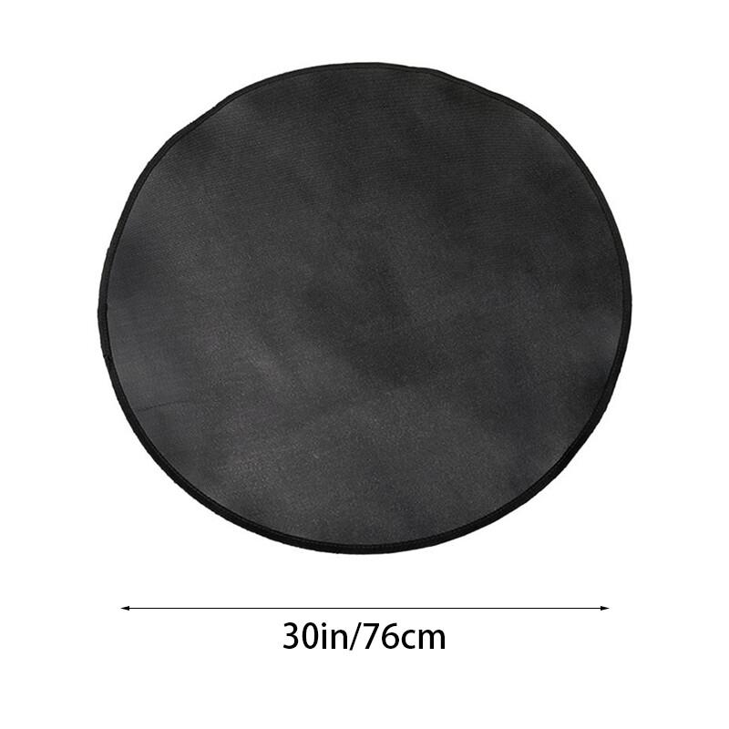 מחצלת עגולה חסינת אש רב-תכליתית חיצונית מצופה סיליקון נוזלי מחצלת למדורת גחלים מחצלת מגן לכירים עמידה בשמן משטח ברביקיו