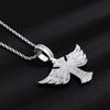 Angel Wings Cross Diamond Pendant Fashion Personality Trendy Men Zircon Jewelry Hip Hop Twist Chain