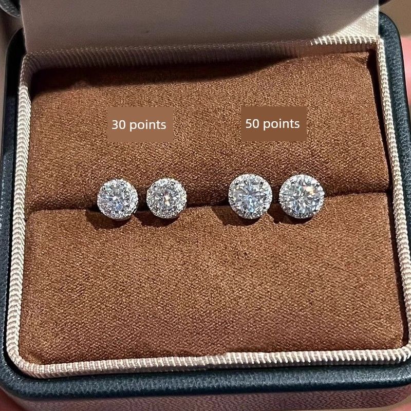 

Серьги-пусеты из стерлингового серебра 925 пробы с блестящими бриллиантами, женские, легкая роскошь, необычные, ухаживающие за ушами, изысканные и универсальные серьги для женщин A pair of 30-minute earrings