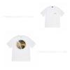 [2] American trendy brand short-sleeved t-shirt black and white collection printed short-sleeved t-shirt casual couple men and women of the same style