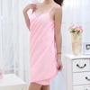 Household Bathroom Bath Towels Wearable Towel Dress Beach Adults Bath Gown Sling Robes Home Nightwear Microfiber Women Bathrobe