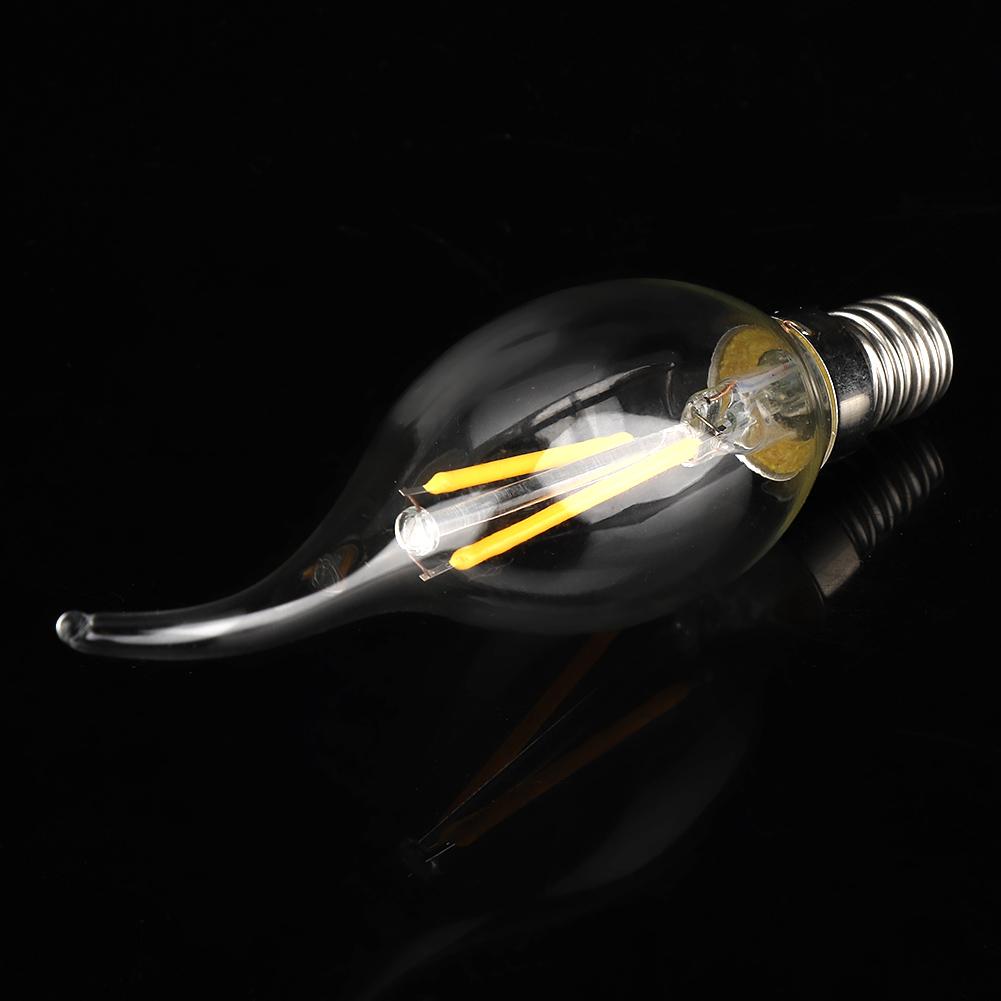 E14 2W LED Lamp Light Bulb Candle Flame Shape Warm White Lighting AC 220V (2W)