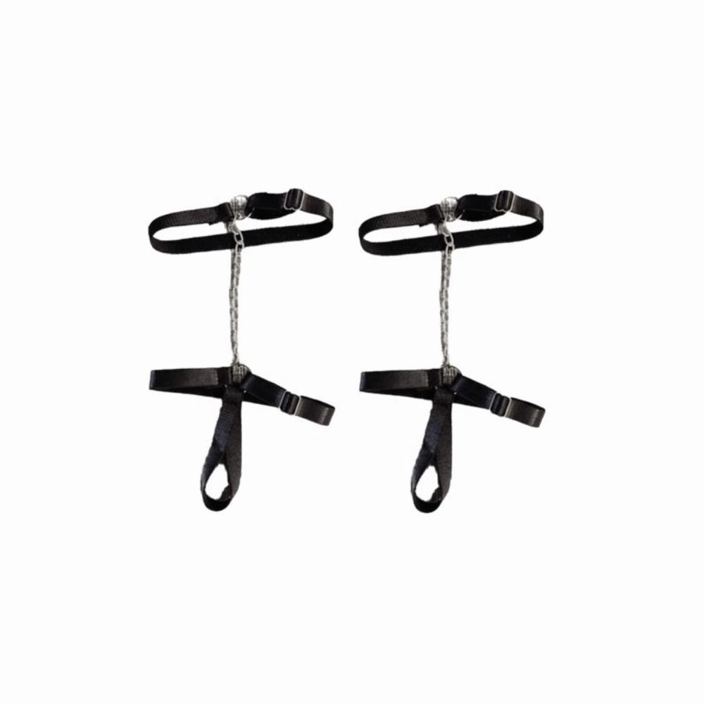 Черно-красный ремешок на ногу Готический Бандаж Браслет на лодыжку Регулируемый Браслет на лодыжку с цепочкой Для выпускных мероприятий чёрный