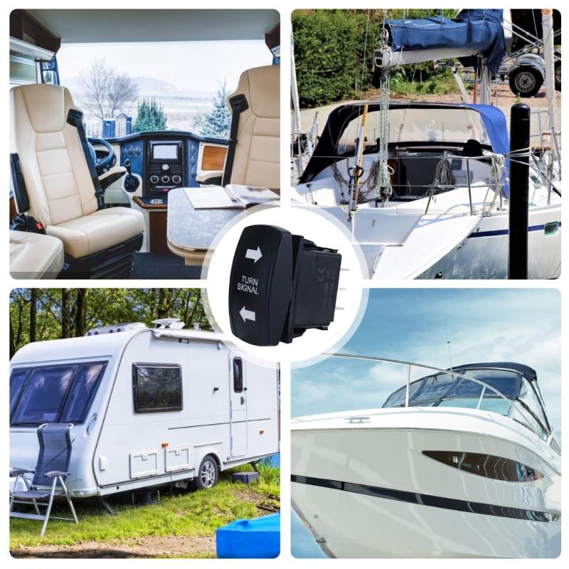 Turn Signal Switch with Flasher Relays Kit ON Off ON Rocker Switches for ATV Motorcycle Universal Motor Internal Switch