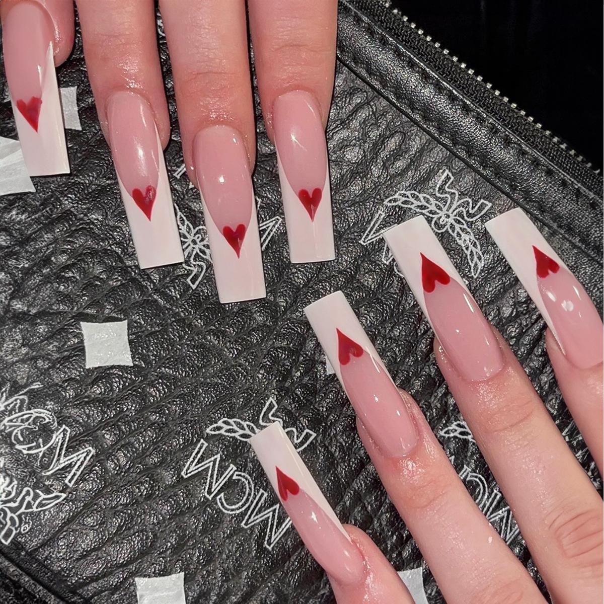 

European & American Extra Long White Edge Wearable Nail Art Patches
