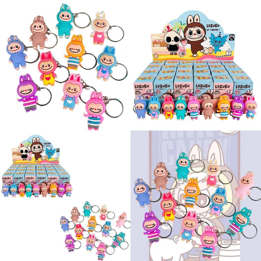 Adorable Pvc Cartoon Labubu Keychain Blind Box Collectible For All Ages