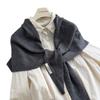 Trendy Wool Blended Wool Scarf Triangular Shape Knitted Triangular Scarf Thickened Soft Knitted Scarf Shoulder Cover