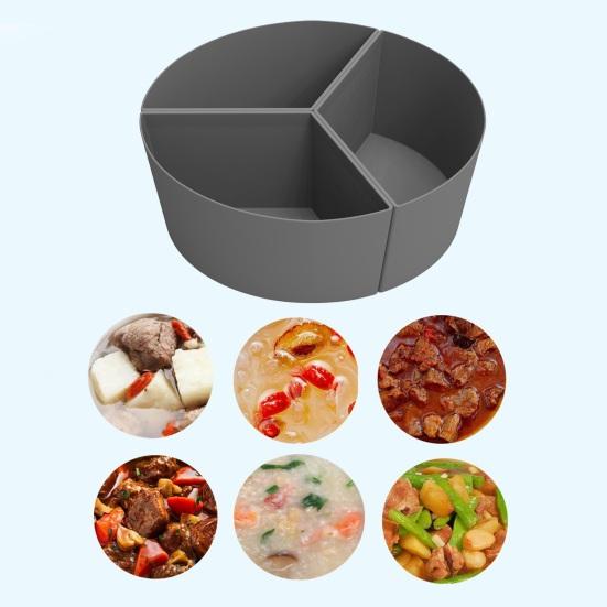 6-Quart Slow Cooker Liner Multiple Grids Leakproof Dishwasher Safe Silicone Slow Cooker Divider Cooking Liner Kitchen Accessories