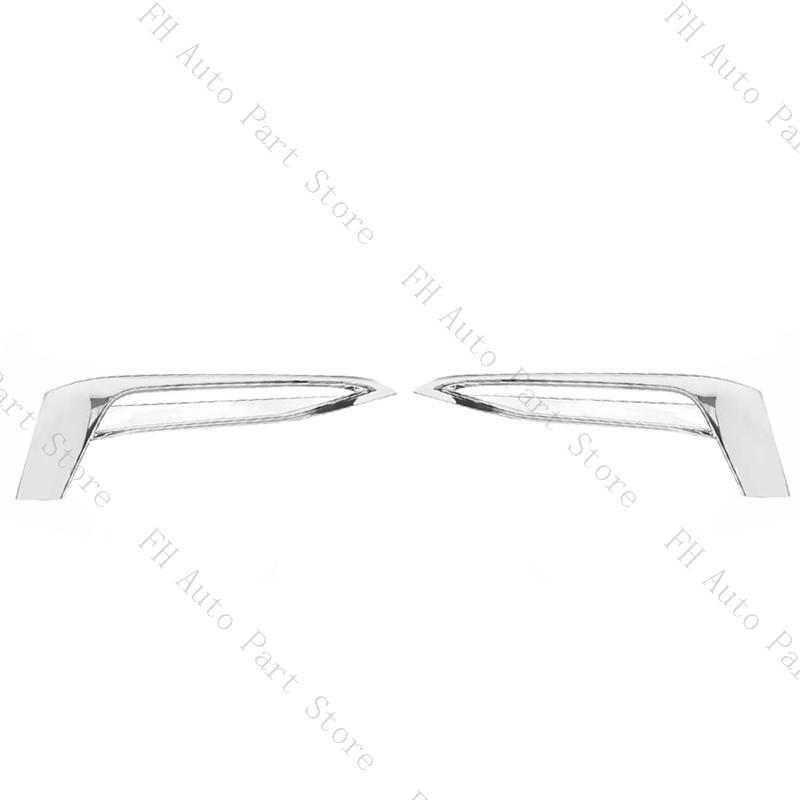 

1Pair Chrome Black Front Bumper Fog Light Daytime Lamp Trim Frame Cover Cap For BMW 5 Series G30 G31 2018 2019 2020 2025 2025