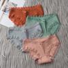 Braguitas de Encaje Sexy Mujer Braguitas de Algodón Moda Color Sólido Knickers Ropa Interior Lencería 1 Pieza