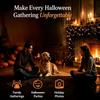 With LED Lights Fireplace Decor Set Warm White LEDs Fall Garland  Halloween Decor