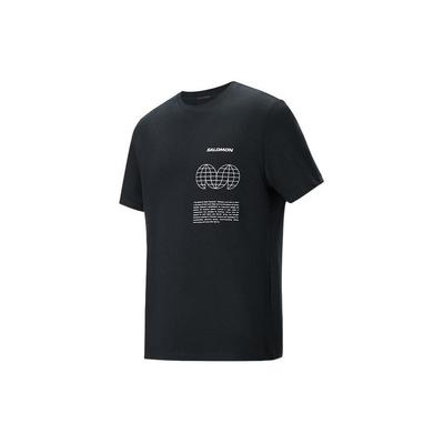 Sal Globe Graphic Short Sleeve T-Shirt Unisex Tops Deep-Black LC2249000