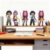 (6pcs Huntrix) 6Pcs Kpop Demon Hunters Action Figure Toy Derpy Tiger Rumi Mira Zoey Sussy Figurine Doll Anime Collection Gift