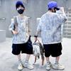 Boys' short sleeved T-shirt summer 2026 new item, medium and large children's thin design, boys' summer clothes, children's cool and stylish top t