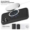 For iPhone 17 Case Compatible with MagSafe Leather Back Phone Cover