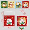 100 Stück Weihnachts-Geschenktüten Cartoon-Weihnachtsmann Xmas-Baum-Designs Transparente Selbstklebende Kekstüten Für Weihnachtsdekorationen