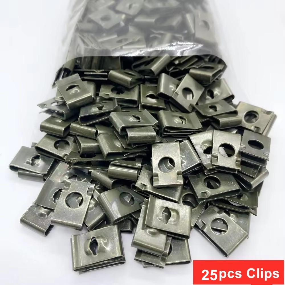 100 Stück-10 Stück Gemischte Auto Metallschraube Gewindeschneidschraube Befestigungsclip U-Typ Clip mit Schraube Rostschutzclip Schraubverschluss Blech