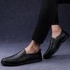 Herresko Casual Ekte Lær Slip-on Komfortable Herre Svarte Flats Herre Kjøresko Stor Størrelse