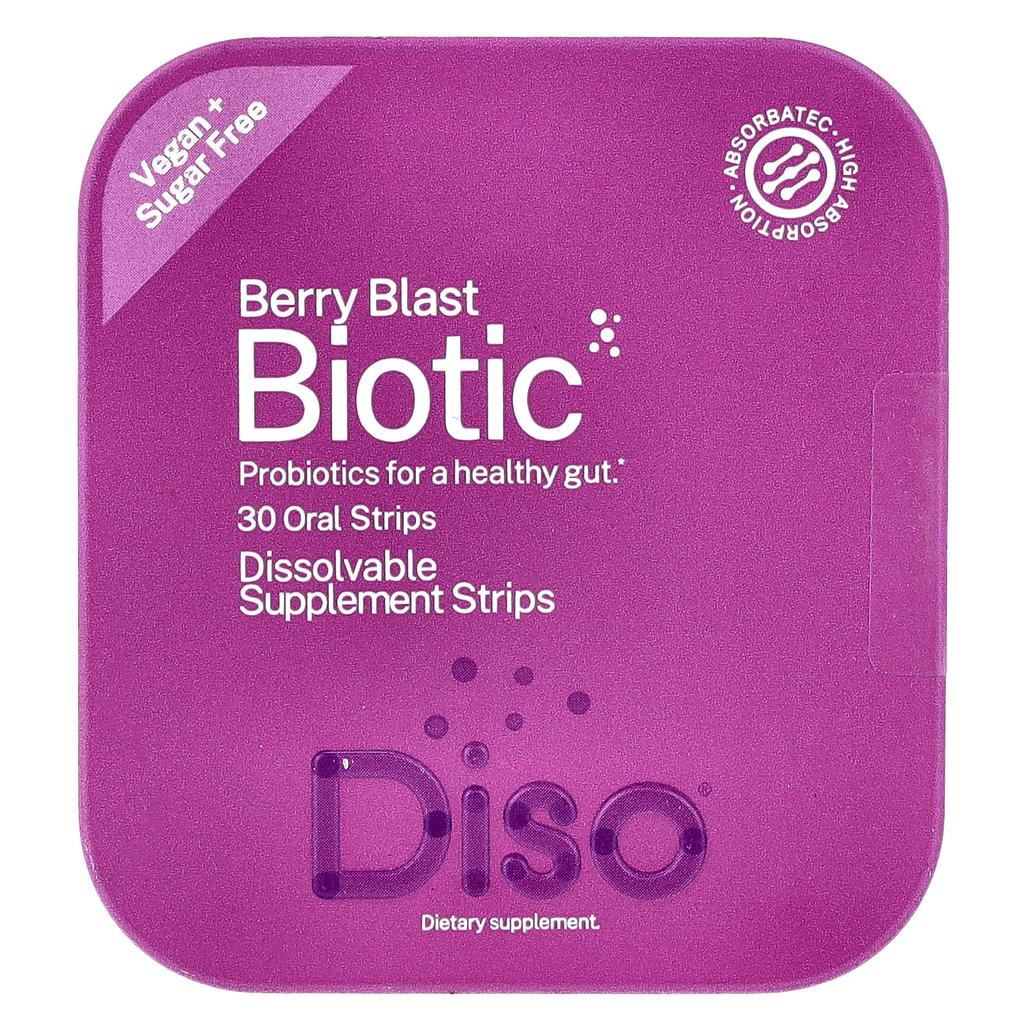 Diso, Biotic, Berry Blast, Oral Strips 30 Count
