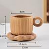 Vintage Kiln Glazed Porcelain Cup&saucer 250ml Coffee Mug Home Dining Table Milk Mugs Afternoon Tea Teacup Fruits Juice Cup