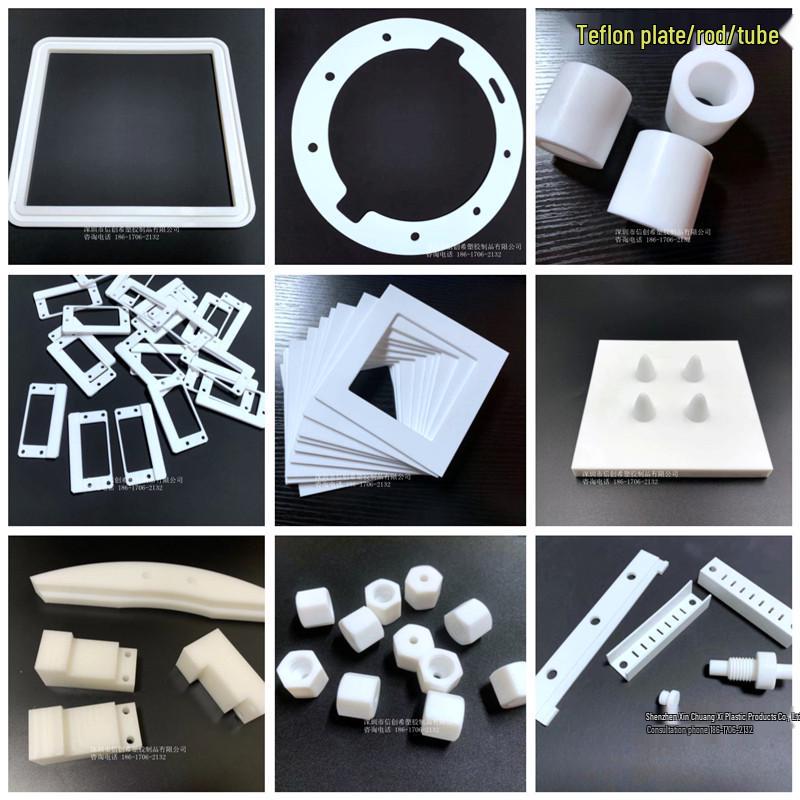 

White PTFE Sheet & Rod, Teflon Tube, Tetrafluoro Gasket, Custom Experimental Mold White - Contact Customer Service for Customization