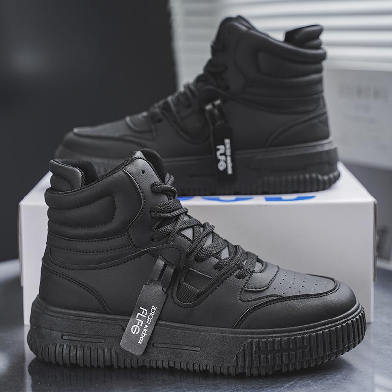 Casual Sneaker High-top Male Sneakers Shoes for Men Skateboard Sports and Leisure Wear-resistant Non-Slip All-match New