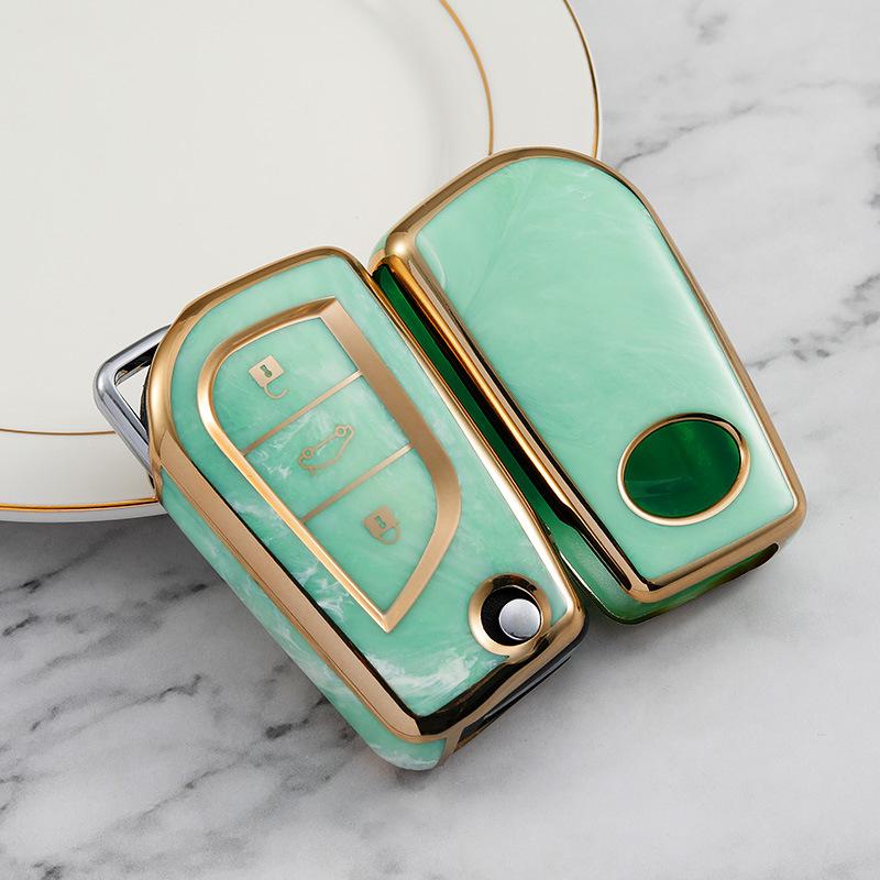 Toyota Key Case for RAV4, Camry, Reiz, Levin, Corolla, Highlander - Folding Buckle for Men and Women