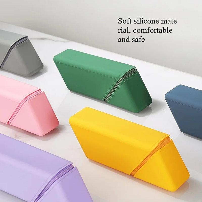 1 Stylish Silicone Pen Holder, Foldable Pencil Case Holder, Desktop Office And Study Pen Cup Large-capacity Pen Organizer