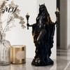 Einzigartige Fantasy-Skulptur Hekate Griechische Göttinnenstatue mit magischen Hunden, Thema Okkultes Zimmerdekor Harzskulptur, Mythologische Figur für