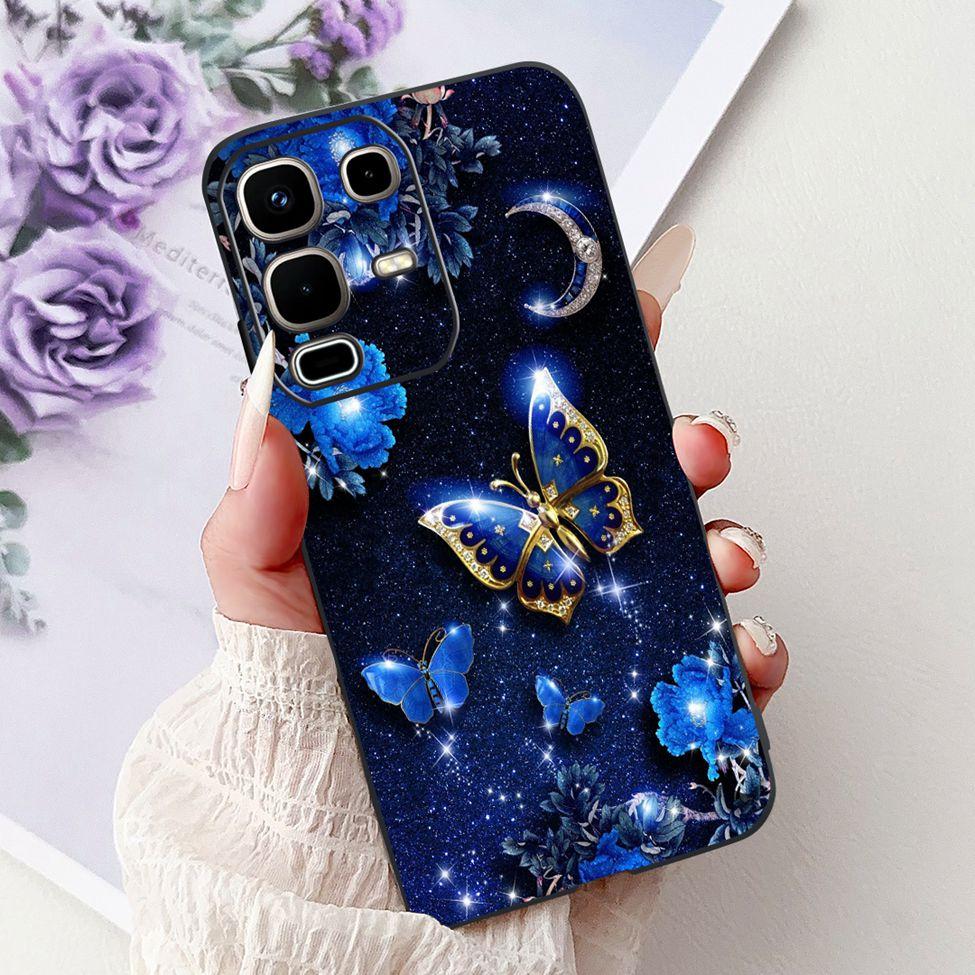 Per Infinix Note 50s X6870 Cover Posteriore Per Infinix Note 50s 5G Custodia Silicone Moda Lusso Fiori Gatto Carino Dipinto Divertente Paraurti