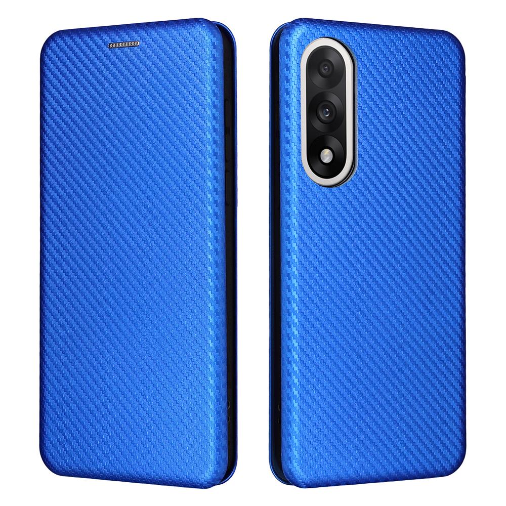 

For OnePlus Ace 5 Ultra 5G/Nord 5 5G Case Carbon Fiber Texture Drop-Proof PU Leather Phone Cover Blue