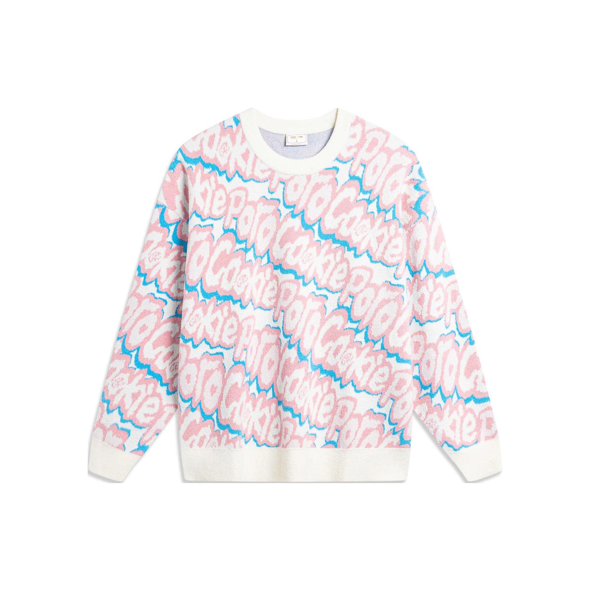 Li Ning x LOL Sports Life Collection Knitwear Unisex Letter All Over Print AMBT251-3 M