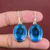 Faceted Swiss Blue Topaz Earring 925 Sterling Silver Earring Original Gemstone Jewelry Handmade Earrings Birthstone Jewelry Gifts For Mother