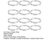 Yousheng 12Pcs Golden Napkin Rings Metal Circle Design Napkin Holders Buckles Family Dinner Wedding Party Table Decoration