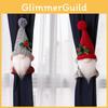 Creative Christmas Decor Gnome No Face Doll Curtain Tiebacks In Red And Gray