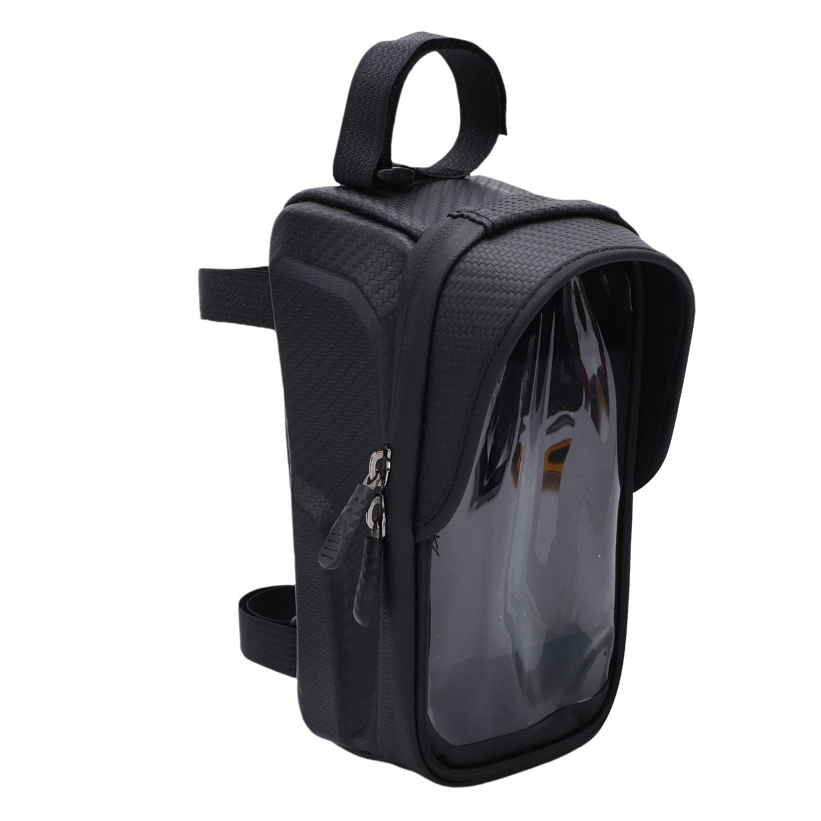 Bike Front Frame Bag Water Proof EVA Hard Top Tube Bag Cycling Pouch with Touchscreen TPU Film