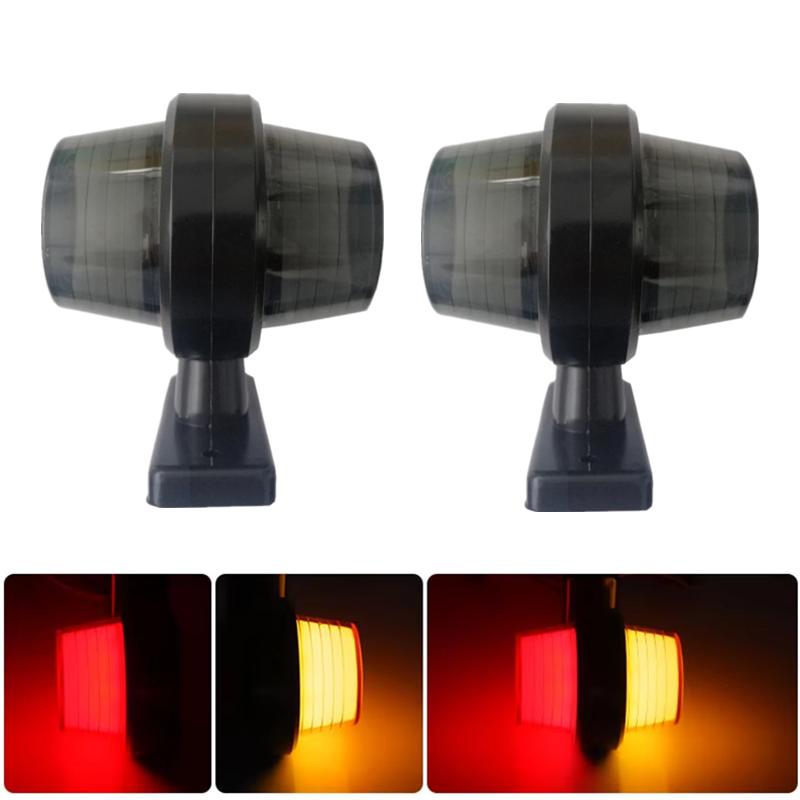 

2PCS Outline Lamp Truck Trailer Led Side Marker Lights 12V 24V Double Face Red Amber Indicator Turn Signal Light for Lorry