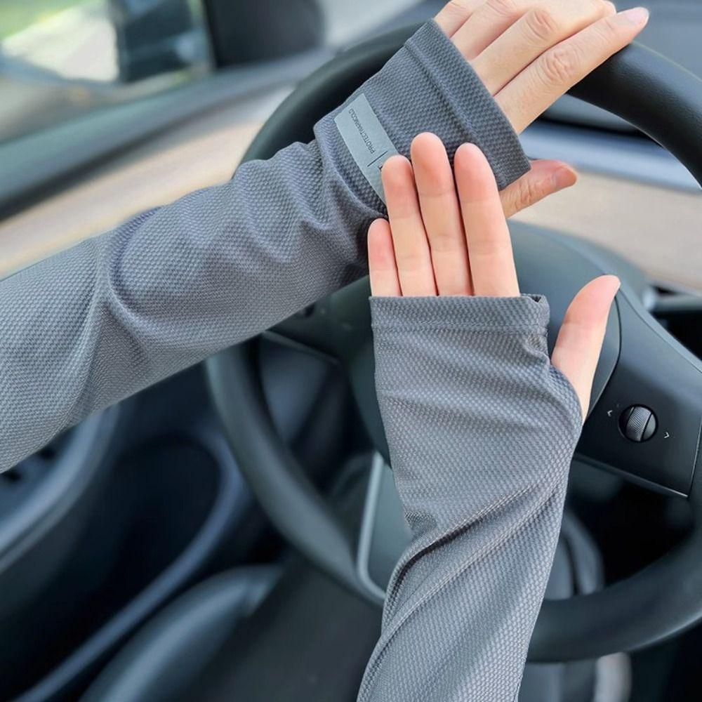 Ice Silk Long Arm Glove UV Protection Hand Protector Cove New Sunscreen Sleeves Driving