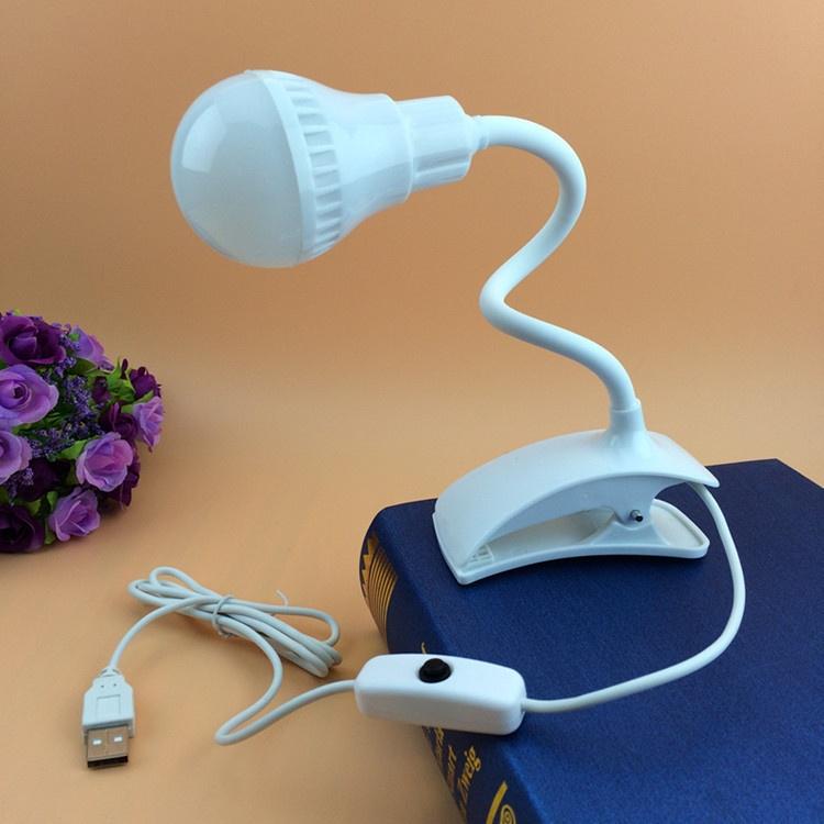 1 STK Kreatives USB-Klammerlicht LED Kleines Schreibtischlicht Lernen Augenschutz Buchlicht USB-Licht