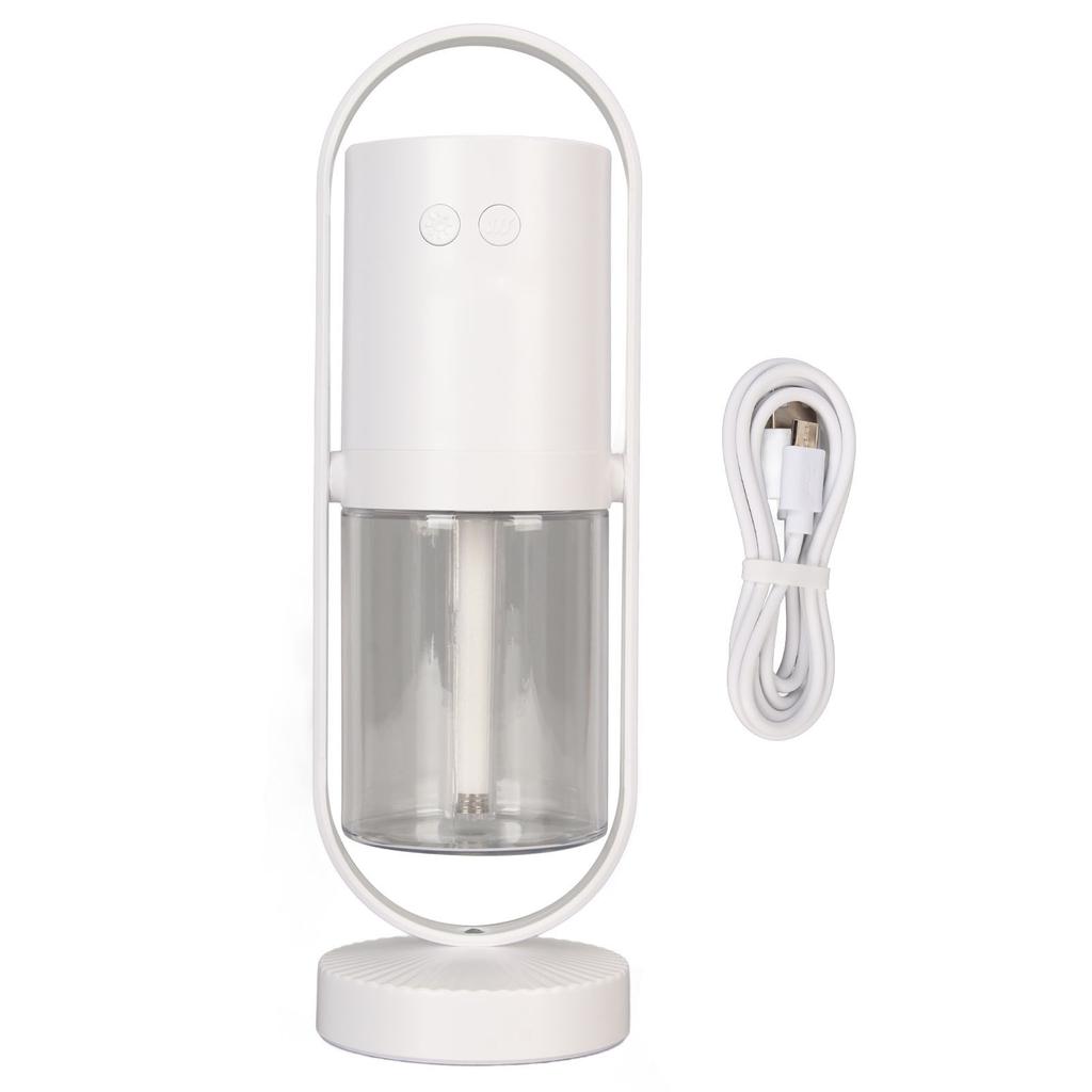 Humidifier Cold Fog RGB Fine Spray Ultra Quiet Portable Air Humidifier with LED Light for Baby Car Travel 200ml White