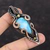 Larimar Pendant Copper Wire Wrapped Jewelry Natural Gemstone Pendant Handmade Wire Wrap Pendant Larimar Jewelry Copper Pendant Wedding Gift