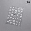 Ribbon Bow Shape Nail Sticker Multicolour Stereoscopic Relief Enhancement Adhesive Nail Decal Decoration Diy