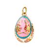 1 Piece Brass Easter Day Series Charms For Jewelry Making 18K Gold Plated Flower Faberge Egg Pendant DIY Findings 28mm x 15.5mm