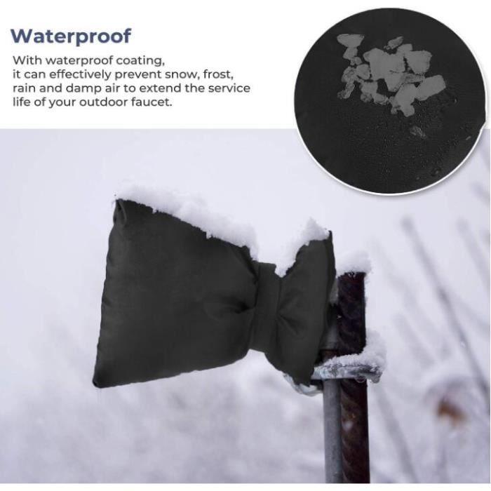 Faucet protector,Housse de Protection Robinet Extérieur,Protection Robinet Extérieur,Couverture Isotherme Thermique, (Noir,4pcs)