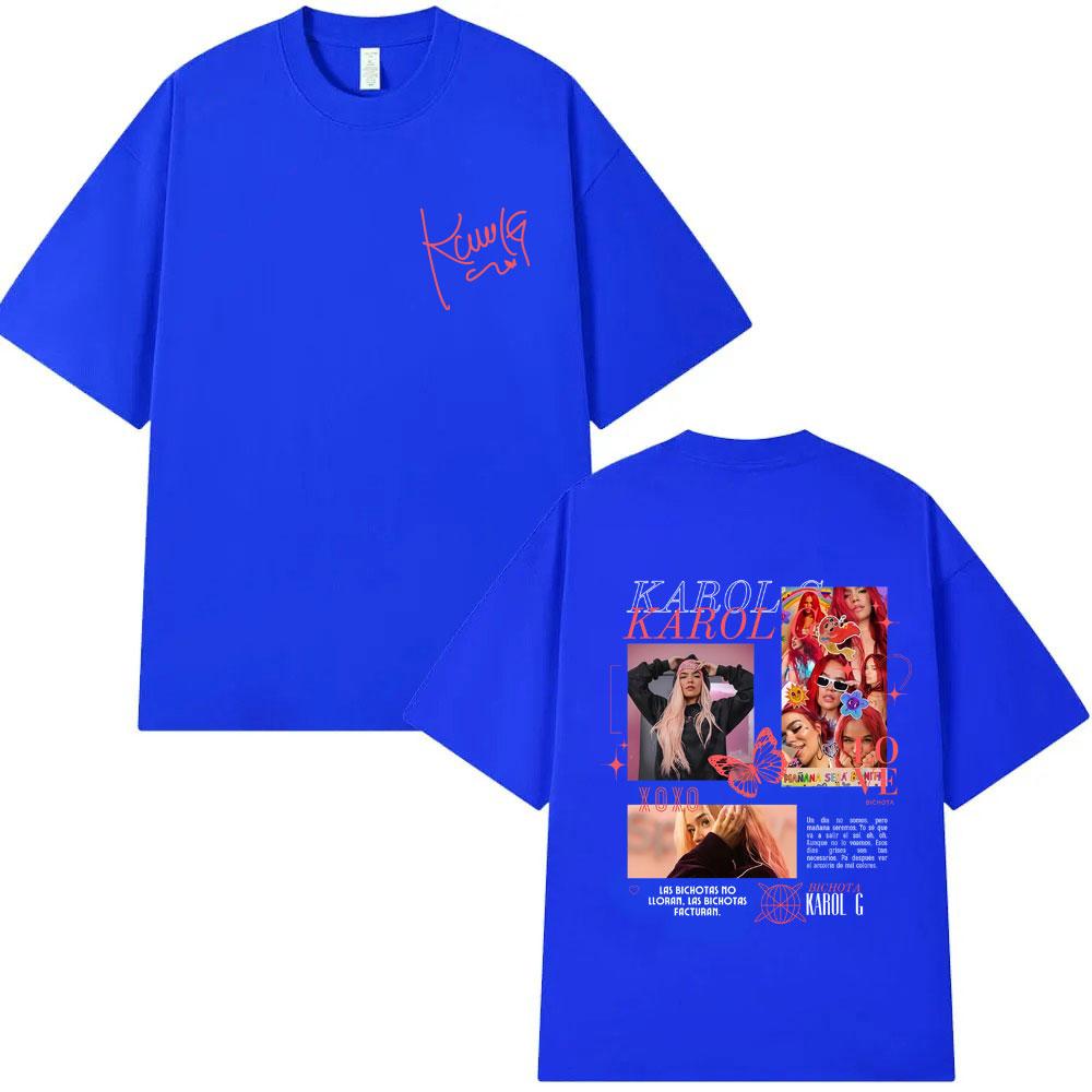Singer Karol G Tropicoqueta Album 2025 Tshirt Men Women Hip Hop Fashion Pop Music Streetwear Male Vintage Oversized T Shirts