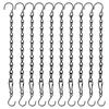 10 Stück wetterfeste eiserne Hängekette für Vogelfutterhäuschen Blumentöpfe Metallkette inklusive S-Haken Clips
